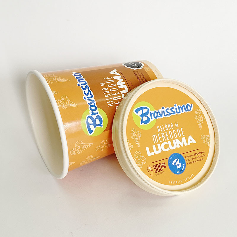 32oz 950ml Paper Ice Cream Bowls With Lids For Cold Desserts Food Grade