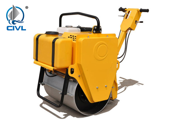 Walk Behind Single Cylinder Road Roller / Mini Road Roller / 5.5hp Gasoline Engine Roller Compactor