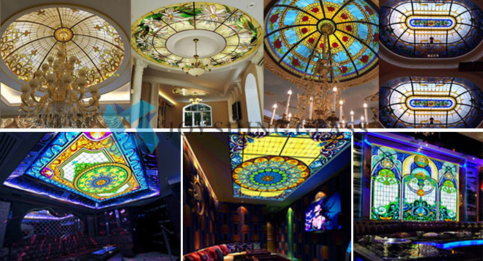 Anti UV Church Stained Glass Customized Size Thickness Shape Color