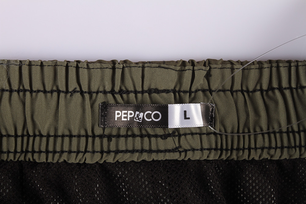 Olive Camouflage Mens Elastic Waist Board Shorts