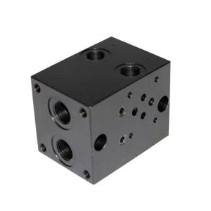 Buy cheap CNC Milling Hydraulic Distribution Manifold Black Anodized Treatment Surface product