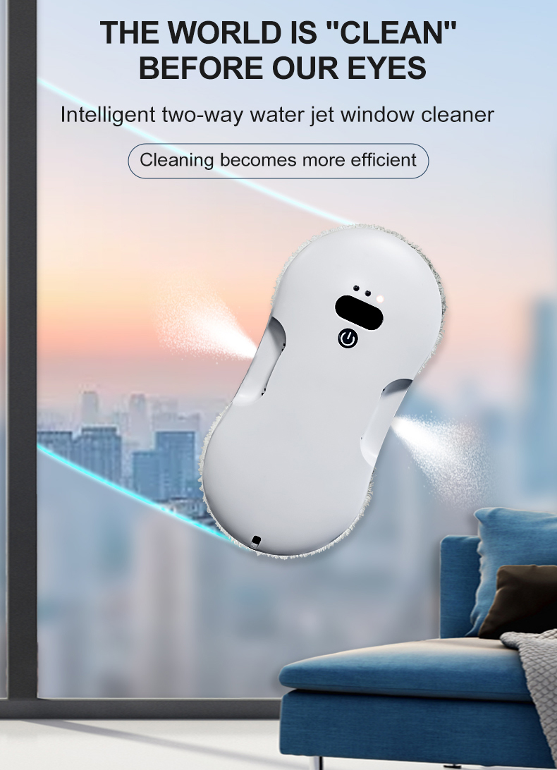 Huidi HCR-17 Dual Water Spray Window Cleaner Robot with Silk Screen Printing 295*145*62mm