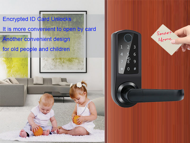 FCC Wifi Code Door Lock 70mm Fingerprint Keypad Door Lock