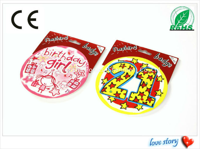 Delicate Festival Flashing LED Module / Musical LED Badge for Holiday Gifts 0