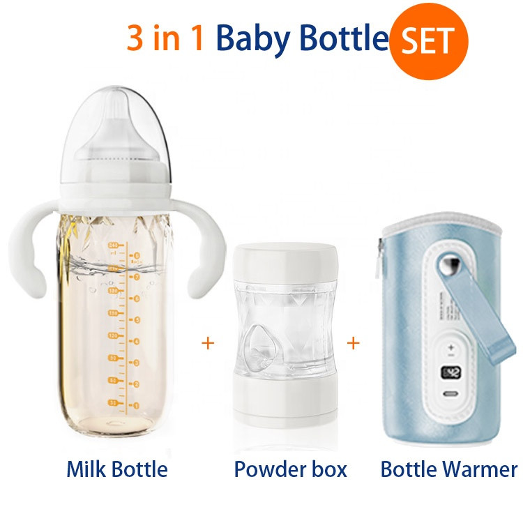 Medium Flow Anti Colic Feeding Bottles 240ml For Formula Making Mixing