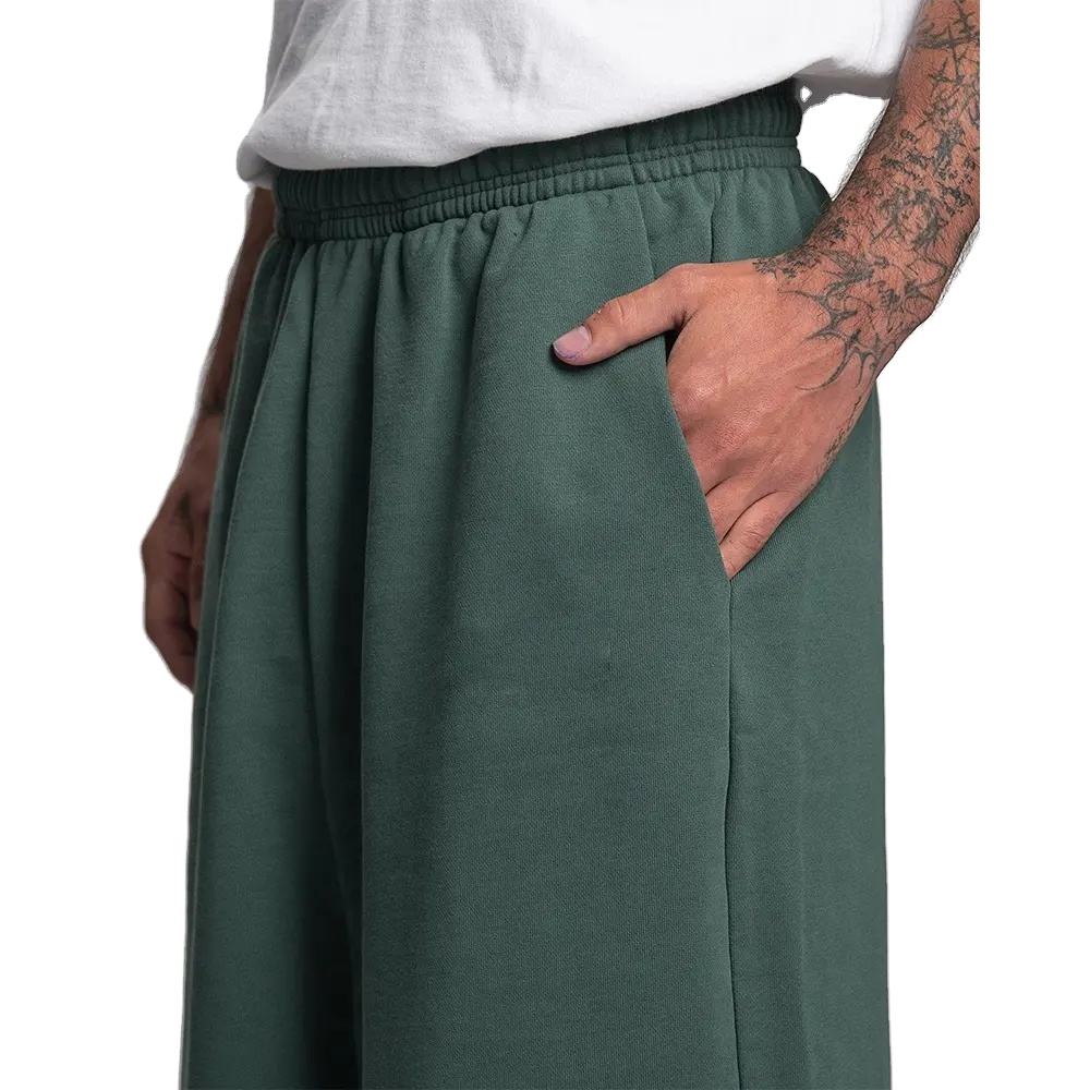 Customized Labels Custom Printed Mens Heavyweight French Terry Cotton Streetwear Pants