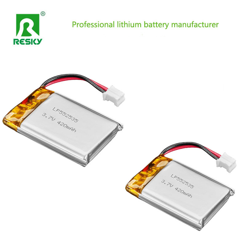 552535 3.7v 7.4v 420mAh 430mAh Lithium Ion Battery Cell Continuous Discharging Current 0.5c Max Discharging Current 1c
