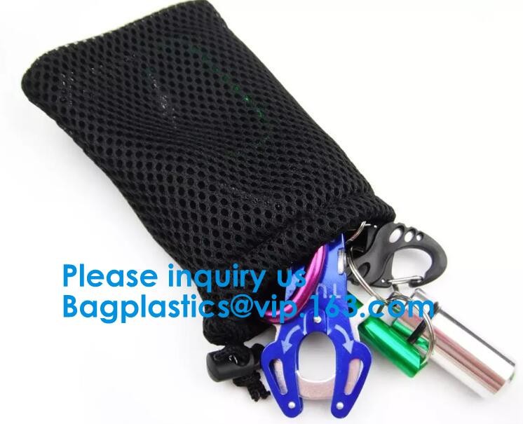 Promotion Small Polyester Mesh Drawstring Bag Customs Size and Logo printing Round Bottom Drawstring Mesh Bag For Sport,