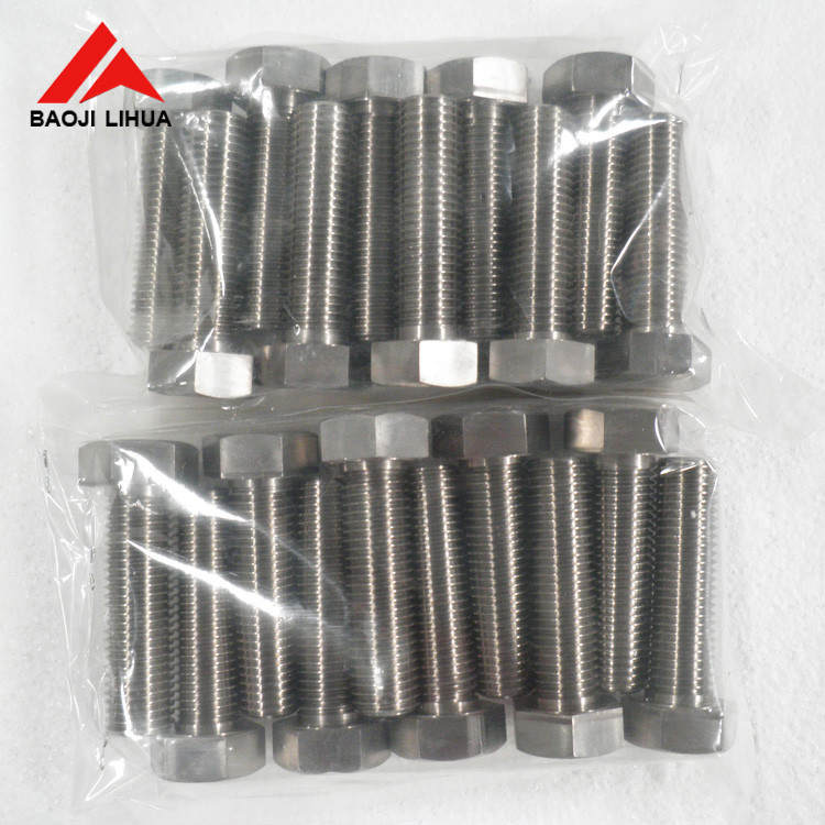 Corrosion Resistance Titanium Flange Bolts Nuts Titanium Bolt Nuts Complete With 2 Lock Nuts