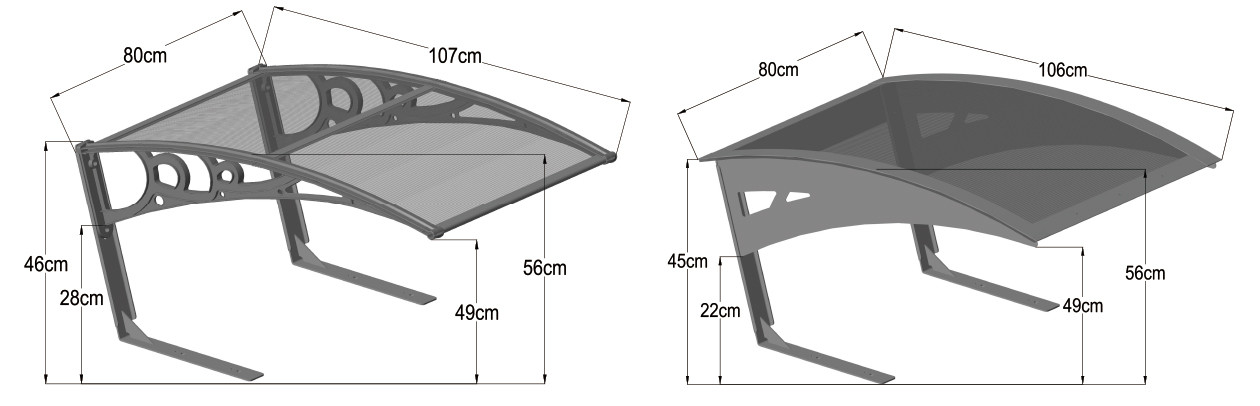 Waterproof Outdoor Aluminium Pergola Anthracite RAL7016 6mm PC sheet with UV protect