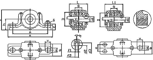 C45 SN511 Split Plummer Block Radial Bearing , Gray Cast Iron Low Friction Bearings