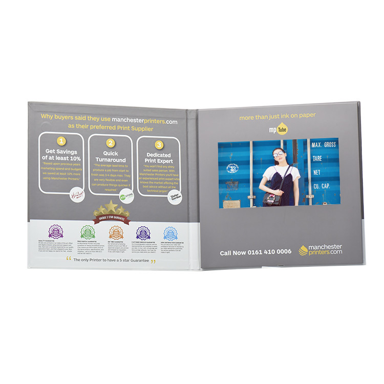 video booklet 7 "mini LCD digital photo frame wedding advertising video book