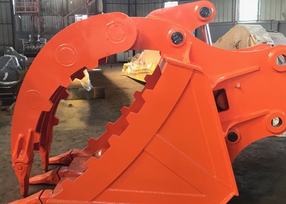 A Check Valve Qc Process Mini Hydraulic Excavator Thumb Bucket For Mini Excavators SOLAR 55WV