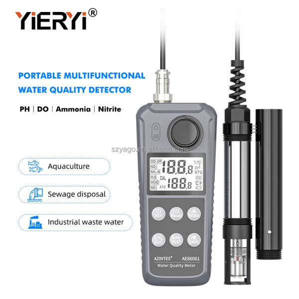 6 in 1 Multi-Function Water Quality Tester with 99 Data Storage and High-Definition Large Screen Backlight