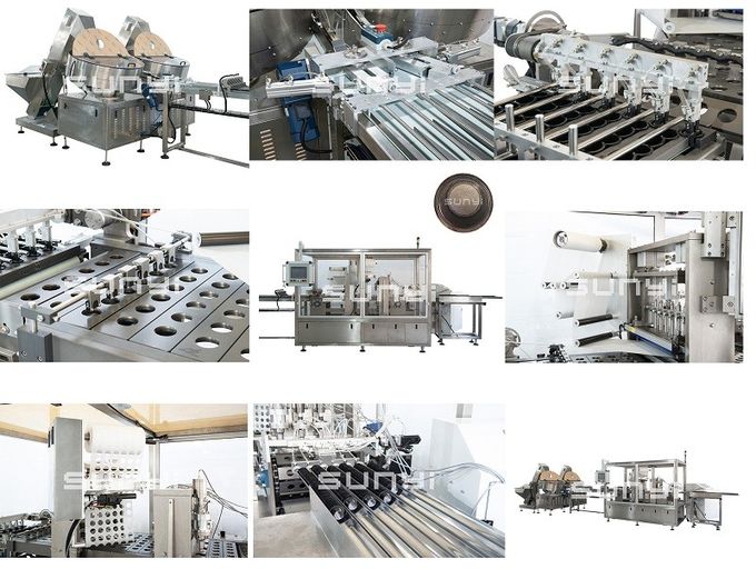 SUNYI Automatic Six Lanes K-Cup Coffee Pod Inner Filter Sealing Machine