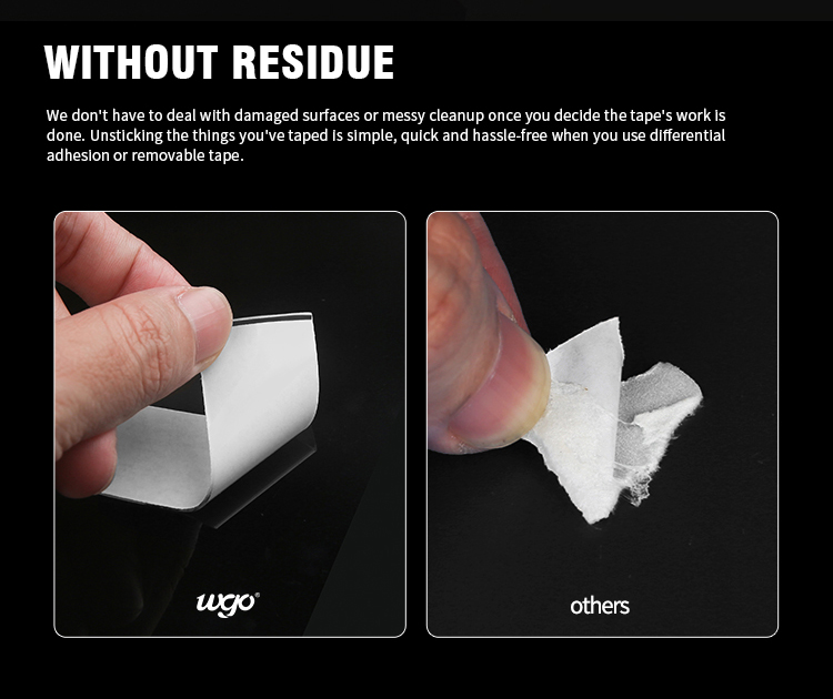 Removable No Residue Tape Roll Retail Office And School Double Sided Tape Clear