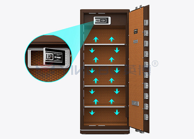 Patented Double T Bolts Home Safe Deposit Box With Fingerprint Recognize Technology And Dual Alarm System YB/N6-180