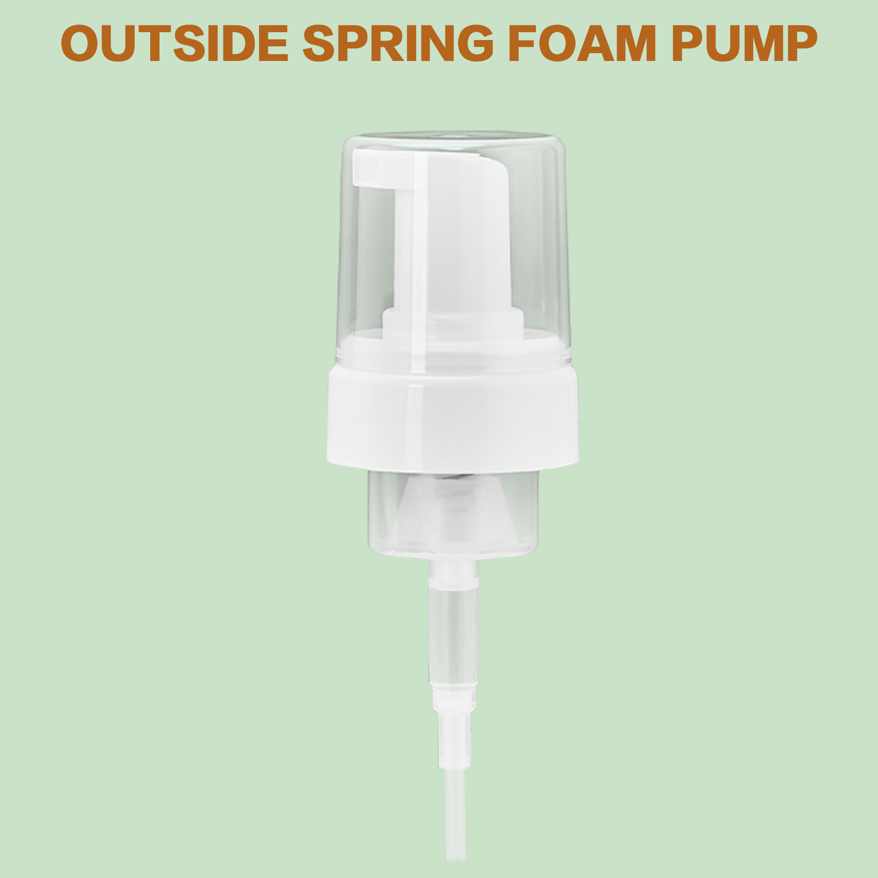 Standard Bottle Compatible Foam Pump Head With Durable 304/316 Spring