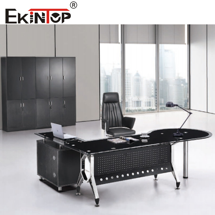 glass writing desk