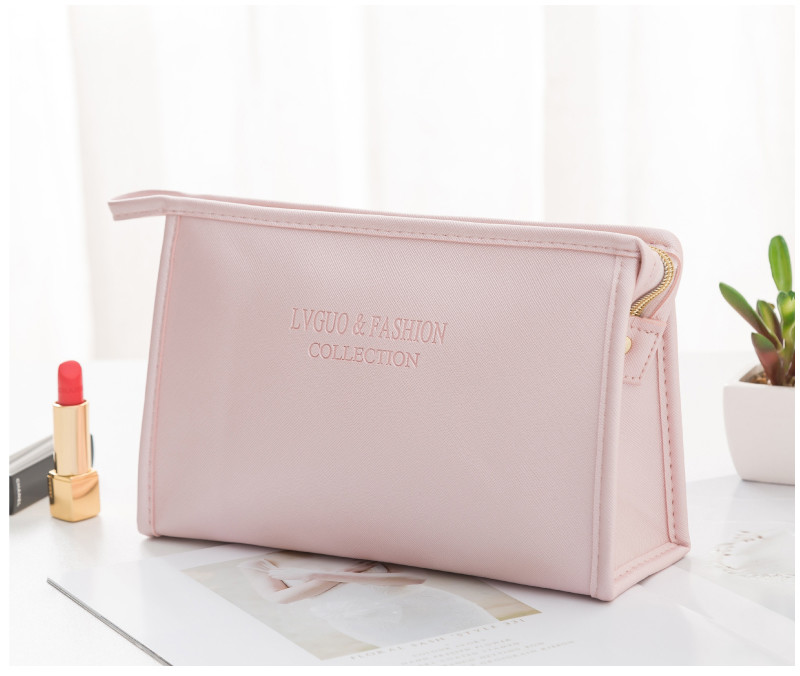 Simple Style Zipper PU Cosmetic Bag Three Piece Set