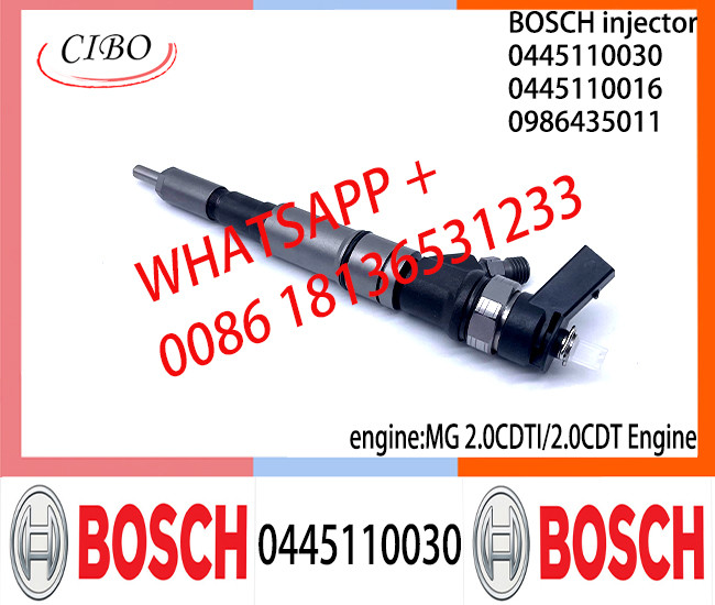 BOSCH injetor 0445110030 0986435011 Diesel Common Rail Injector 0445110030 0986435011 for MG 2.0CDTI/2.0CDT