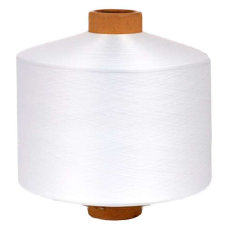 Eco friendly Polyester Cotton Cone Yarn 150/48 Dty Semi-Dull Raw White