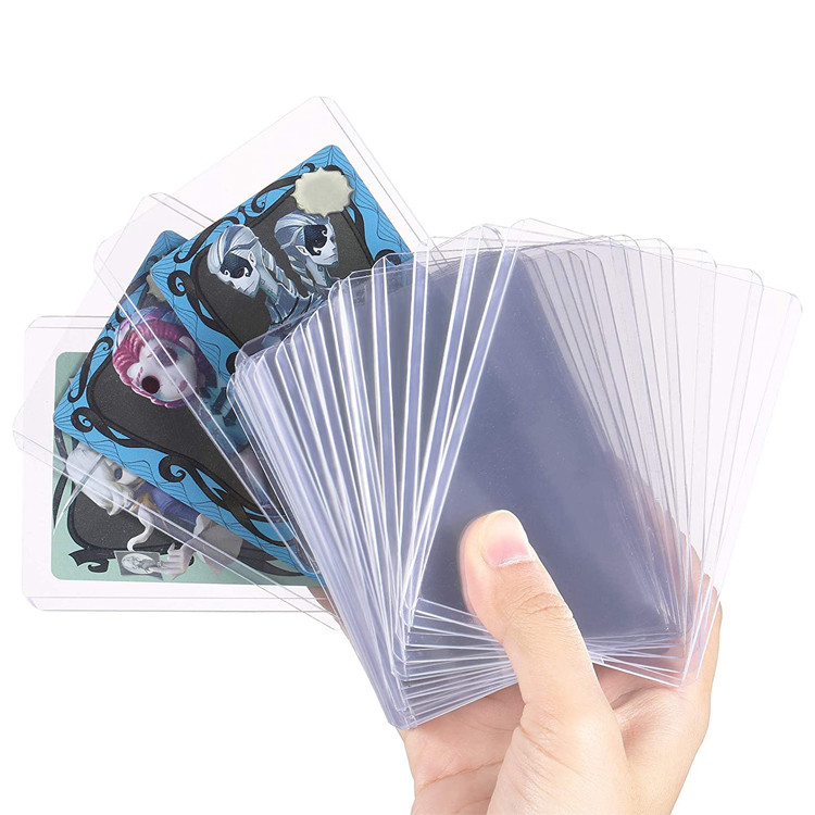 Clear Credit Card Trading Card Sleeve 50 Pages Silk Screen Printing