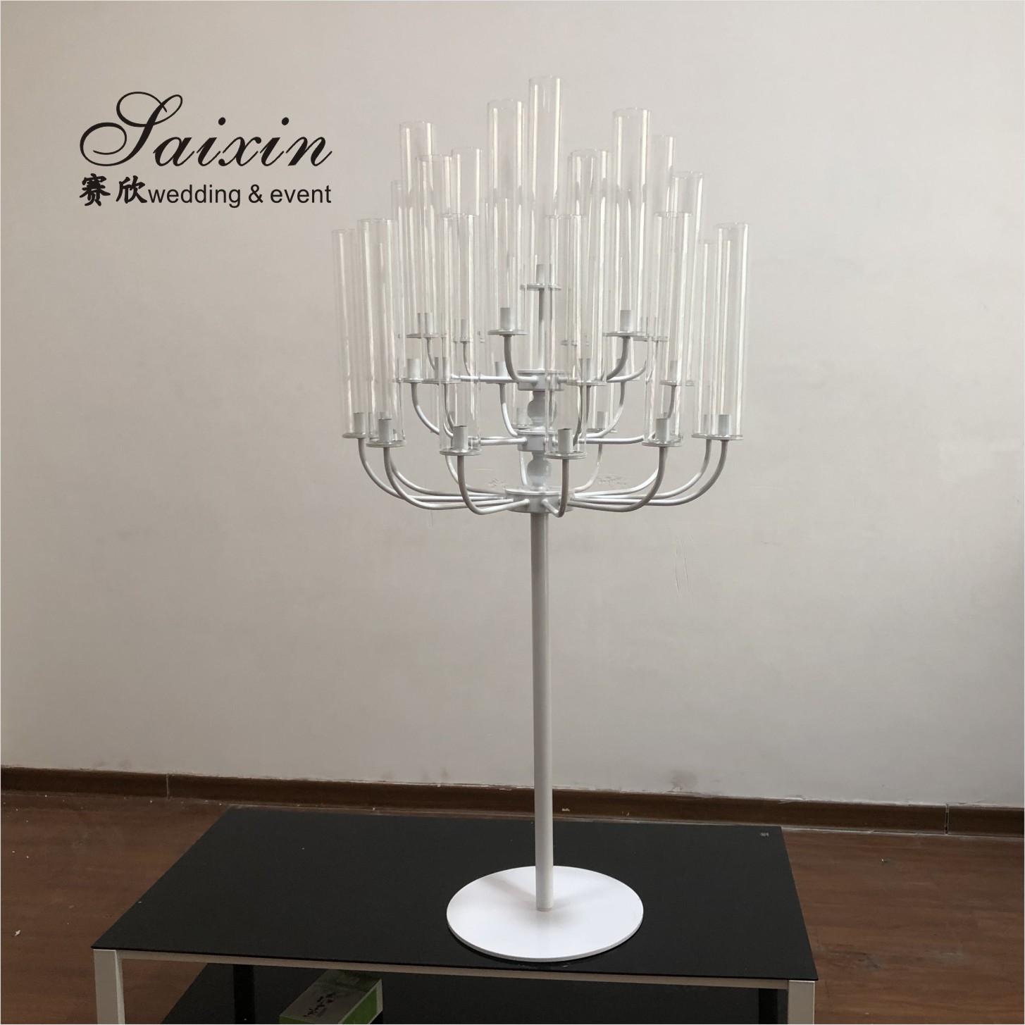 9 Branches 9 Arm Crystal Candelabra For Interior Decor Candle Holder Home
