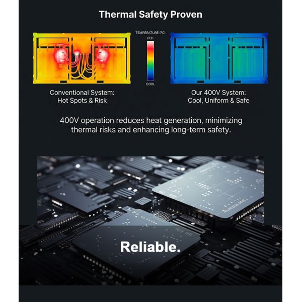 400V High Voltage Home Energy Storage Battery with 16kWh Modular LiFePO4 System and IP65 Protection