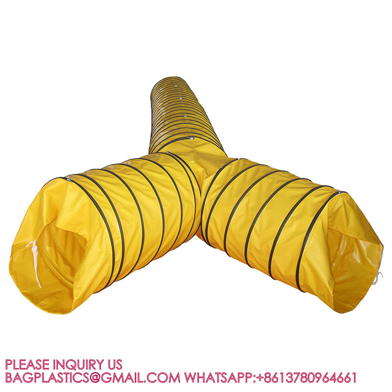 PVC Material Slip Proof Dog Agility Tunnel Wire Supported Dog Training Tunnel 600mm