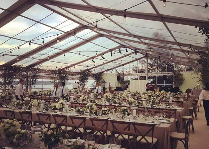 Marquee Transparent Clear Roof Wedding Tent 10m Height Aluminum 6061 / T6