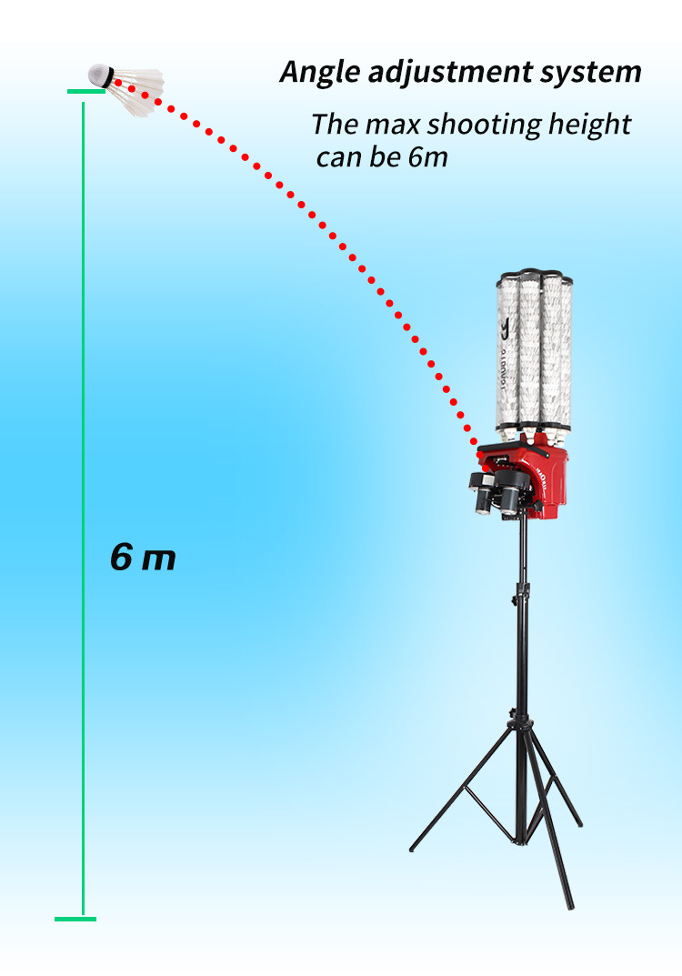 AC 100V Badminton Shuttlecock Shooting Machine With 180Balls