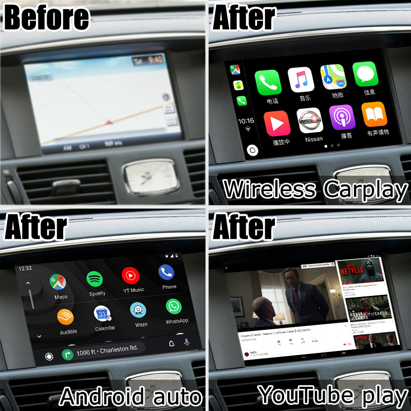 Android 13 8+128 Carplay video Interface For Infiniti Q70 / M35 M37 Fuga Support Youtube