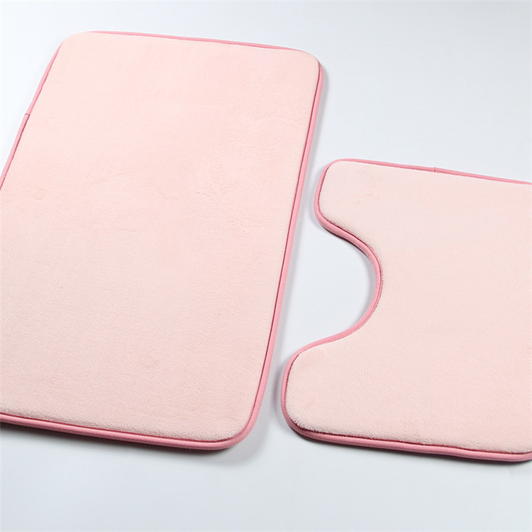 Non Shedding Hotel Style Ultra Plush Bath Rug Pile 3cm 2 Piece Bath Mat Set