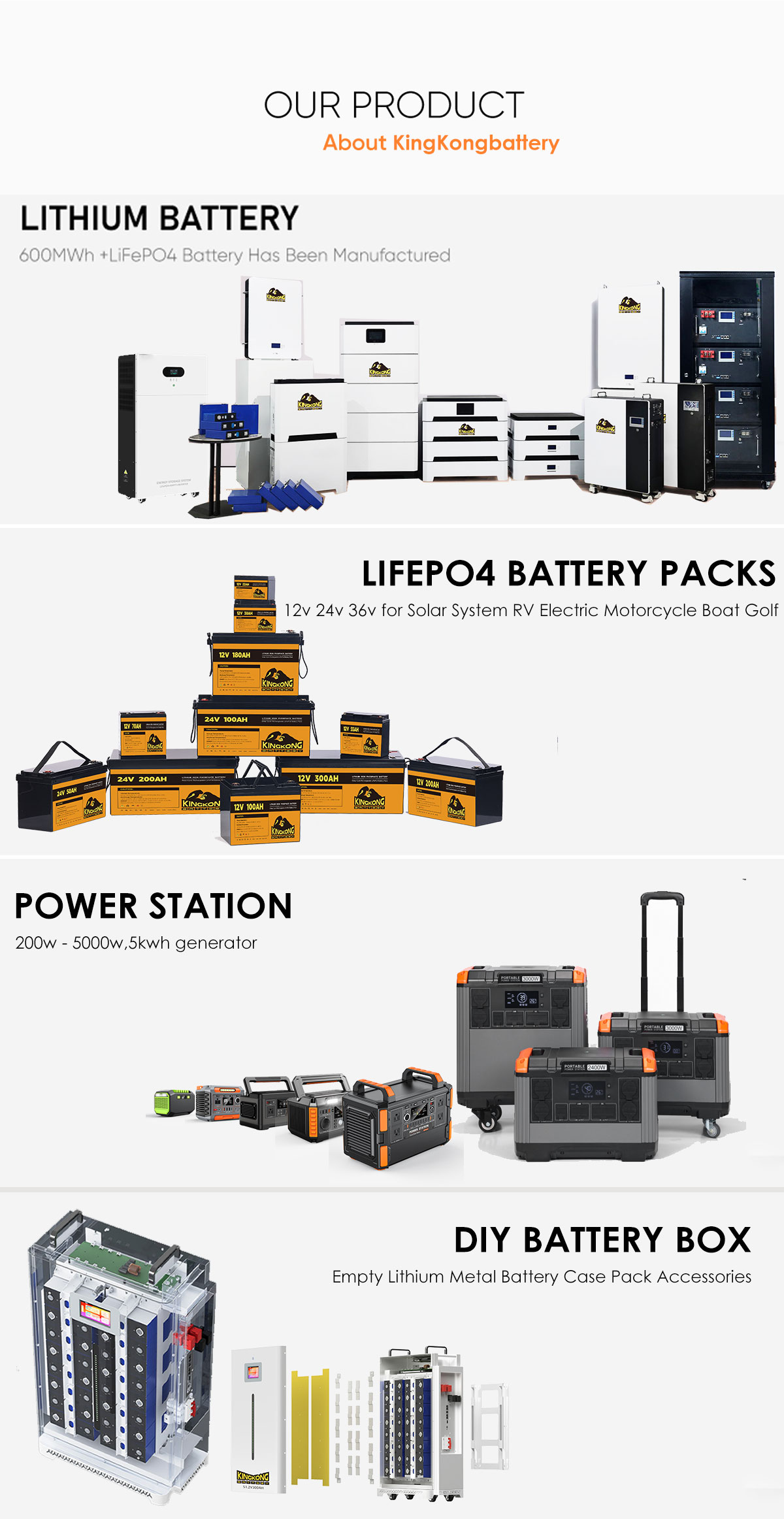 12V 12.8V 24V 48V Volt 100Ah 120Ah 200Ah 300Ah 400Ah Rechargeable Lifepo4 Deep Cycle Li Lithium Ion Battery Pack Sealed