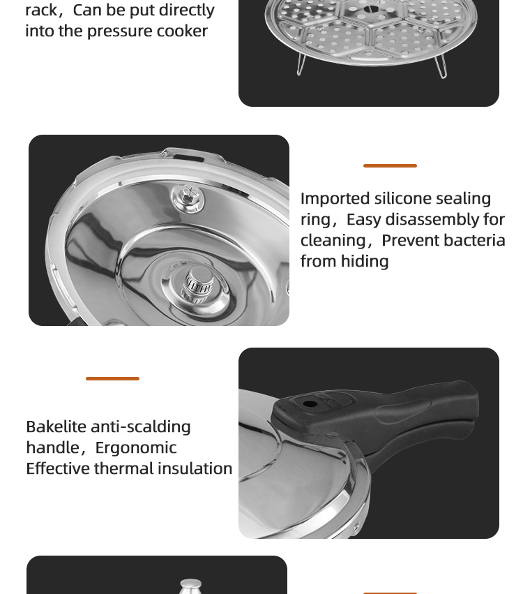 Energy Saving Kitchen Pressure Cooker Gas And Induction Cooker Polished Eco Friendly