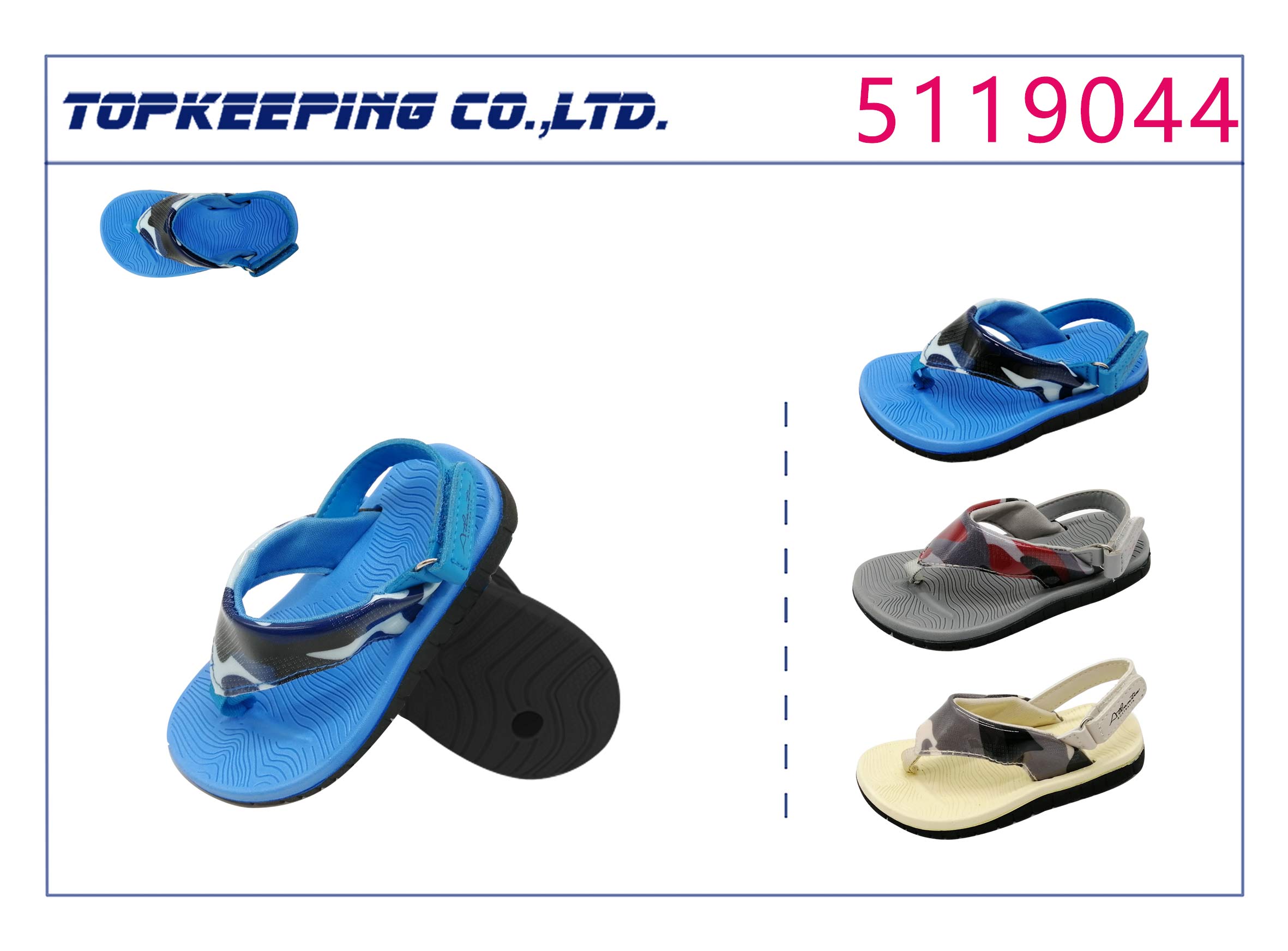 Beach Kids Eva Sandals Boy Navy Blue Casual EVA Thong Sandal