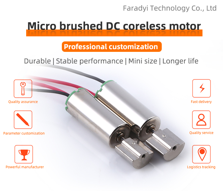 Hot sale Low Current Consumption 7mm Rc Drone Parts 3.7v Micro Dc Coreless Motor