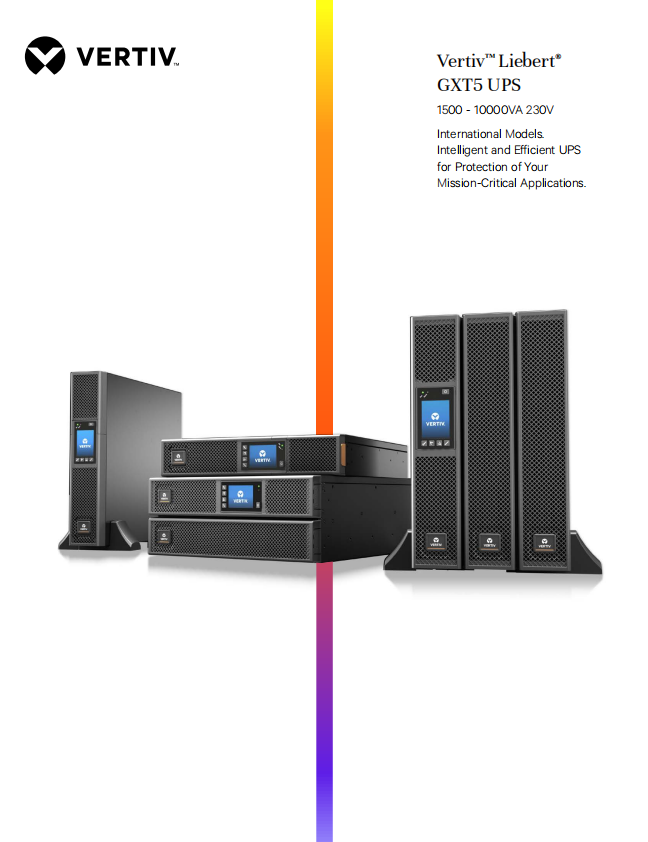 Vertiv Liebert GXT5-6000IRT5UXL 1500VA 2KVA 3KVA 6KVA 10KVA PF 0.99 Online Tower Pure Sine Wave UPS
