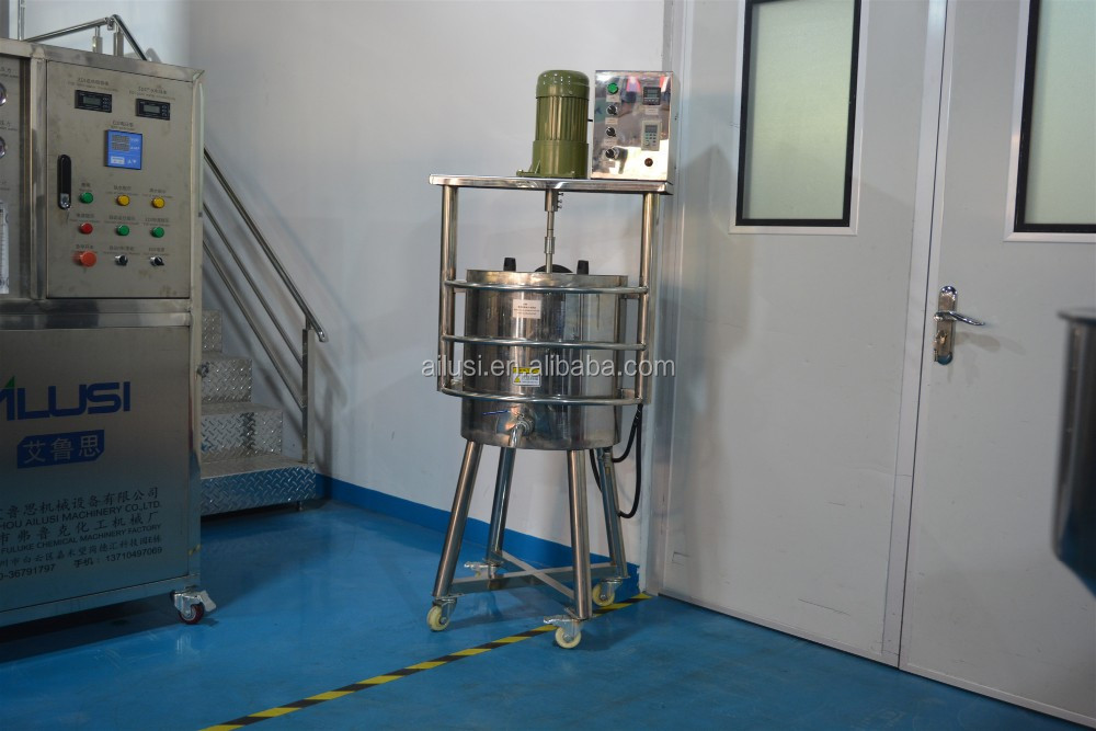 Stainless Steel Mixing Tank Heating Raw Material Mascara Homogenizer Lipstick Heating Mixer Making Machine