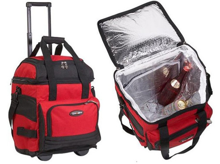 Factory Direct wholesale portable shopping trolley large insulated thermal food carry bag/insulted cooler bag