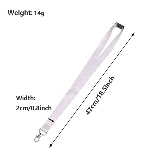 Printable Double Sided Polyester Sublimation Lanyard Blanks With Safety Buckle