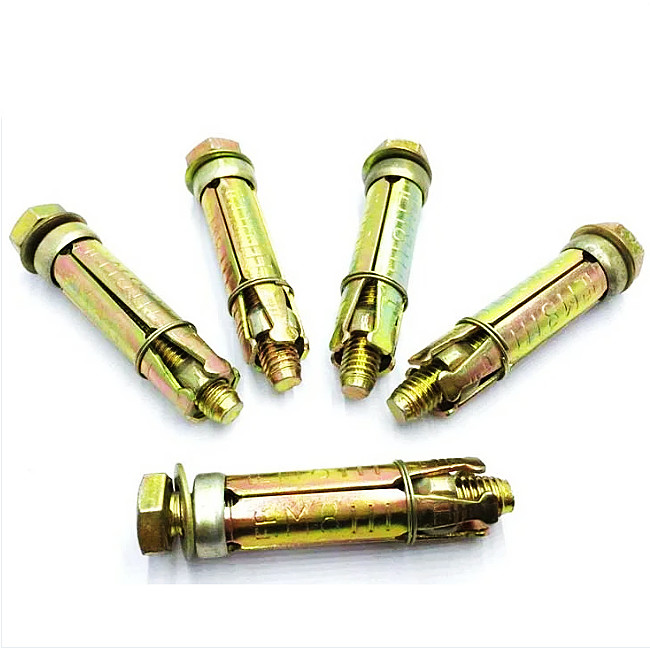 4PCS Fix Bolt Iron Material 4PCS Fixing Expansion Anchor Bolts M6x50 M10x70