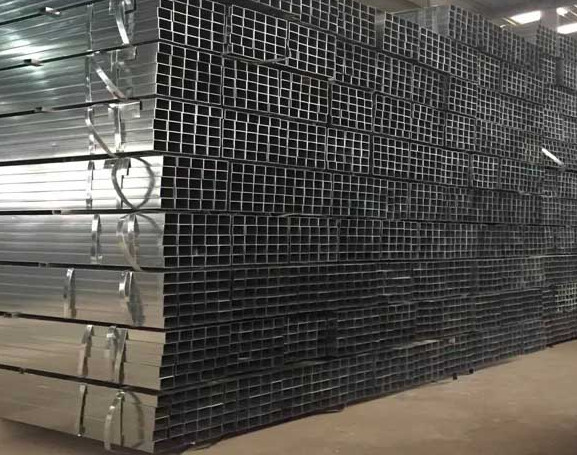 Black Square Galvanized Steel Fence Posts Cold Roll Forming With ERW Welding