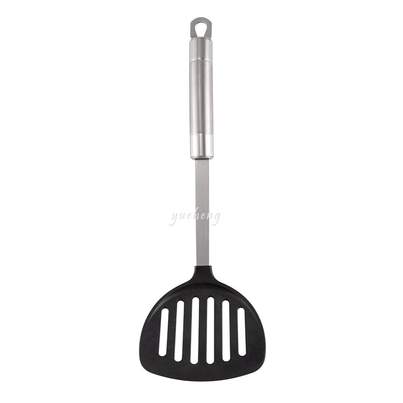 Kitchen tools utensils set with Nylon head Stainless steel handle fork ladle sollted turner Pasta Server