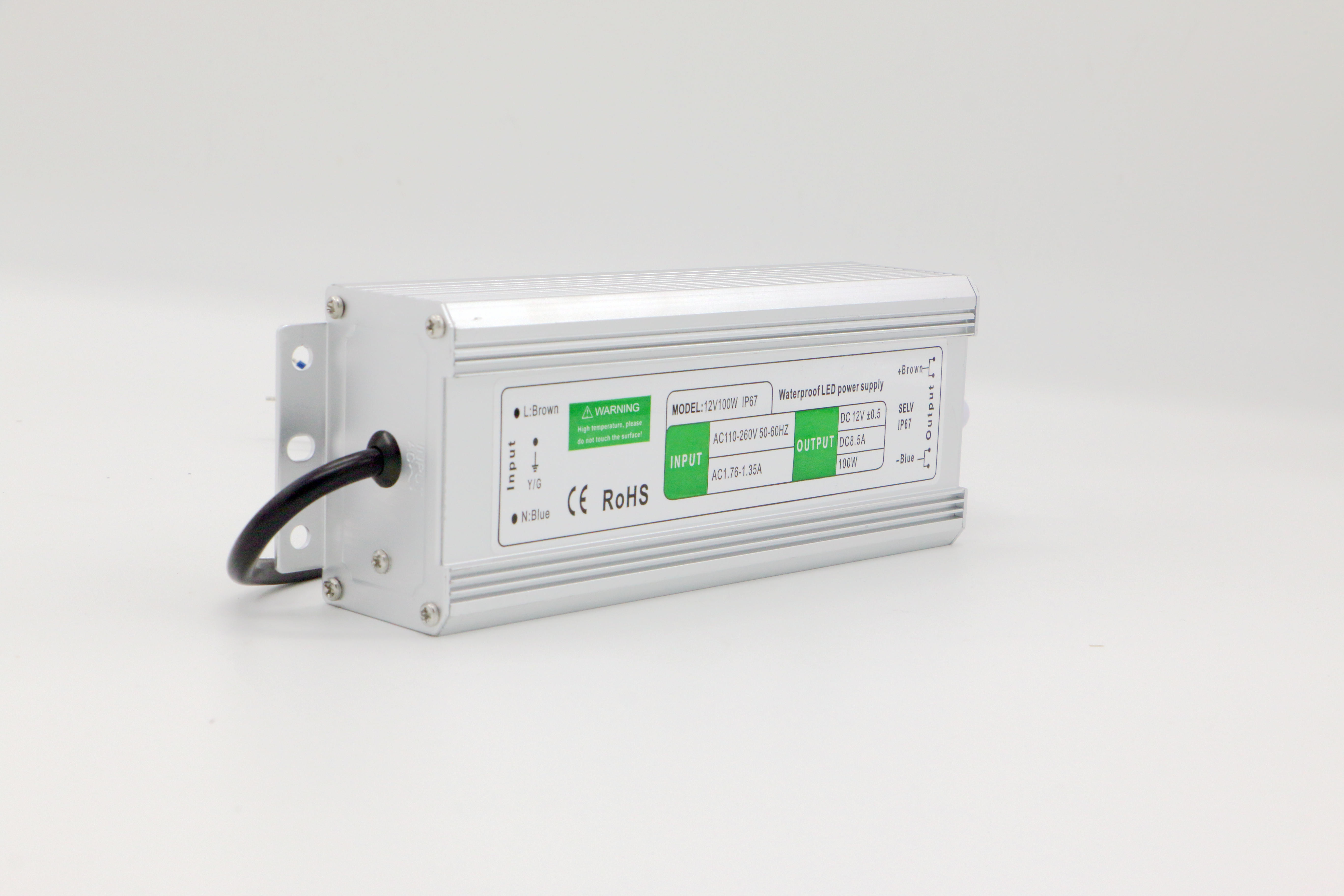 water proof smps 12V8.5A100W single output SMPS with CE DC12V100W full watt Iron Case for LED Lighting Factory Outlet