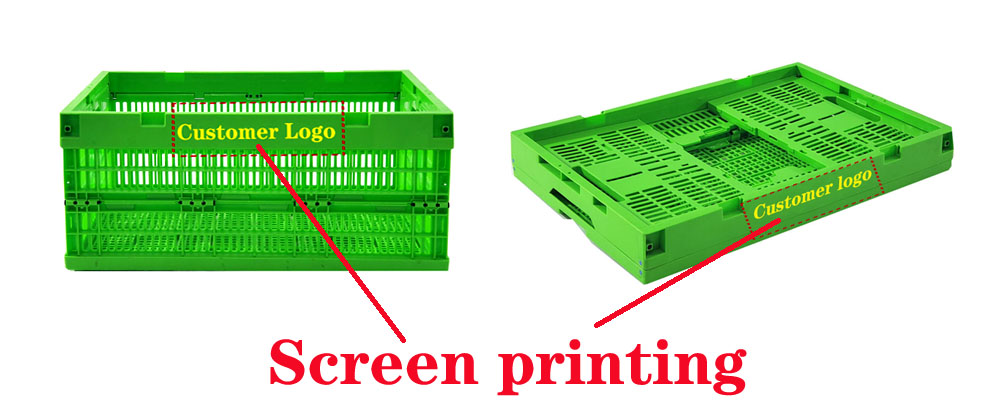 600x400x255mm Plastic Folding Box Pallet Optimal Air Circulation Fruits Organizer