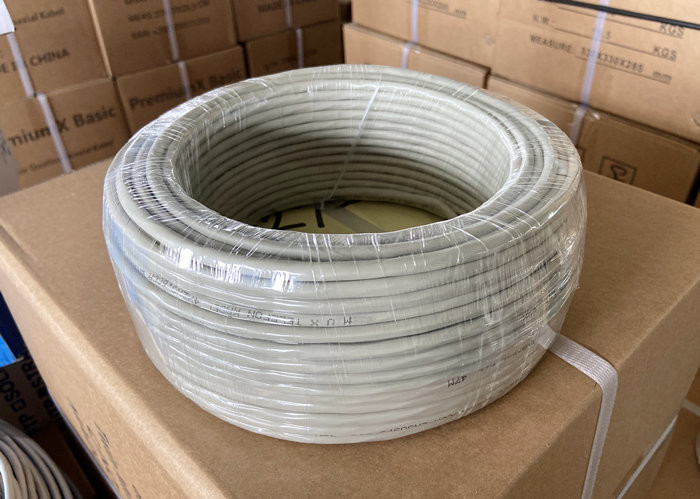 SF/UTP Bulk CAT5E Cable AL Foil AL Braiding Double Shielded PVC HDPE Insulation