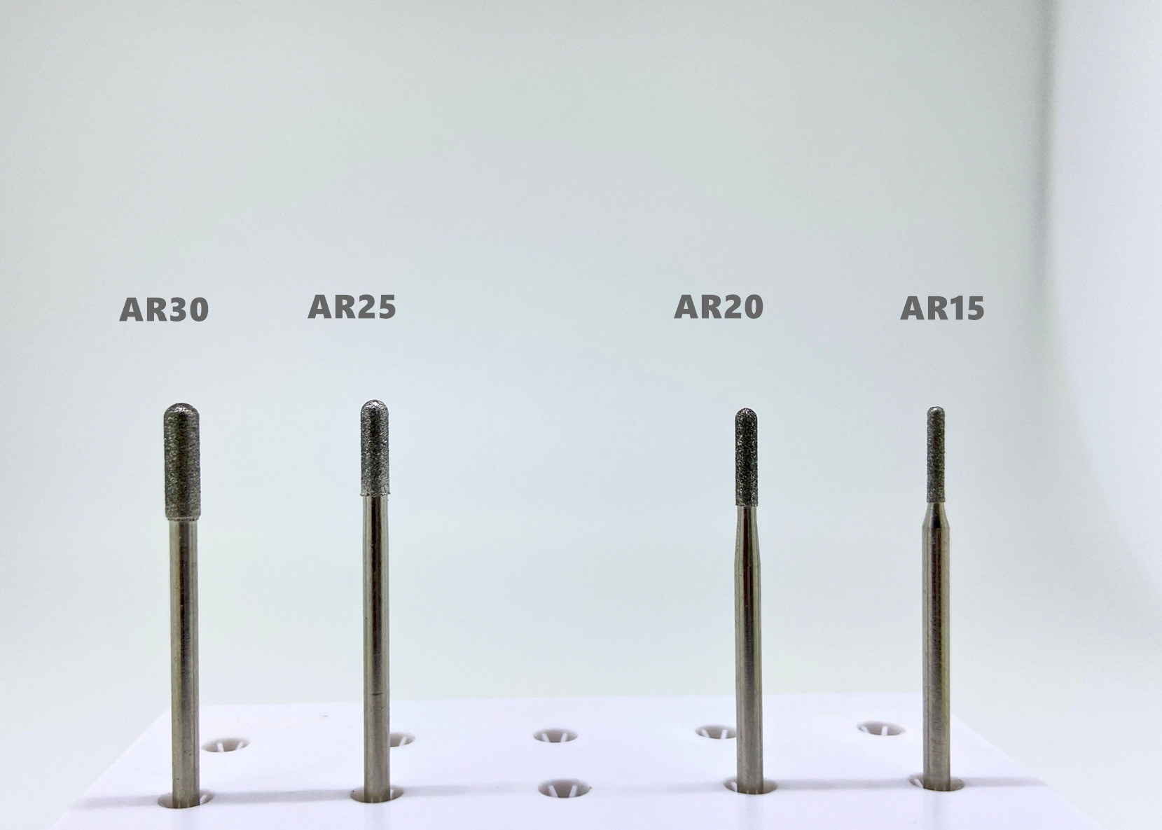 Chrome Diamond Grinding Stones Electroplated Round End Taper Bur 25000 Rpm
