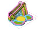 Quadruple Stitching Family Inflatable Bouncer With Pool